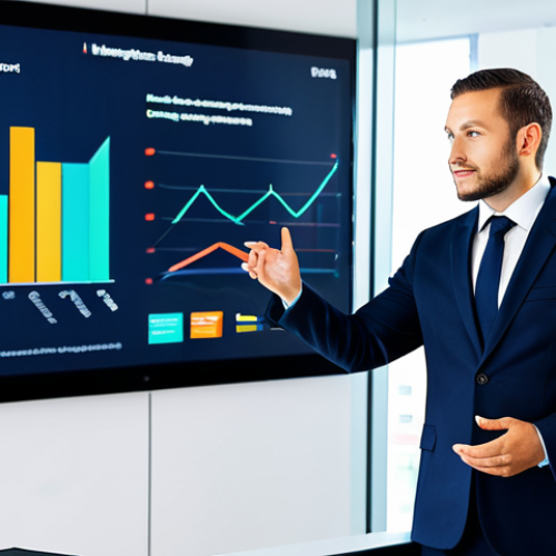 Home 19 Professional Marketing Presentation**
"A professional marketing manager, fully clothed in a modest business suit, is giving a presentation in a modern conference room. The background includes a screen displaying marketing data and charts. The setting is bright and professional. Perfect anatomy, correct proportions, natural pose, well-formed hands, proper finger count, natural body proportions, safe for work, appropriate content, fully clothed, professional."
**