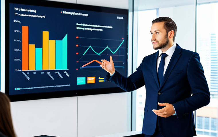 Professional Marketing Presentation**

"A professional marketing manager, fully clothed in a modest business suit, is giving a presentation in a modern conference room. The background includes a screen displaying marketing data and charts. The setting is bright and professional. Perfect anatomy, correct proportions, natural pose, well-formed hands, proper finger count, natural body proportions, safe for work, appropriate content, fully clothed, professional."

**
