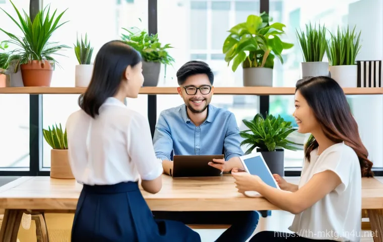 마케팅관리사 필기 대비 학습 스케줄 - **Prompt:** A confident young Thai woman, aged 25-30, stands proudly in a brightly lit, modern offic...